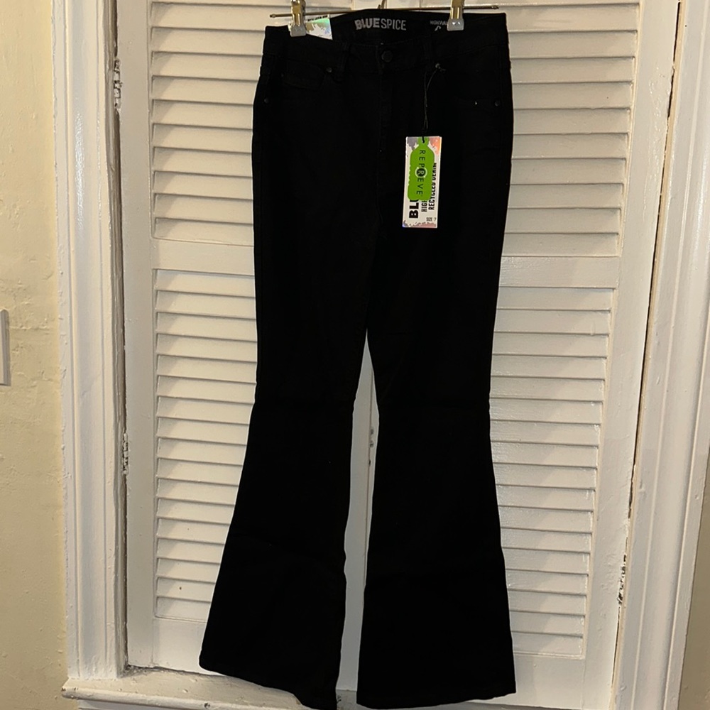 Blue spice flare jeans